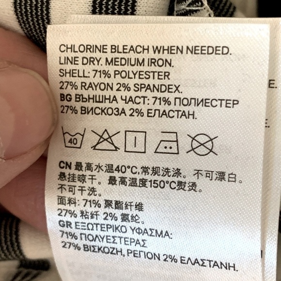 NWT H&M Ponte Knit Striped Sleeveless Dress Navy & White Summer Casual Size 4/6Y - Picture 11 of 16